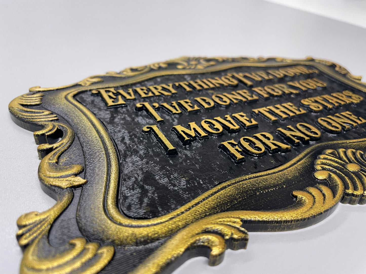 Labyrinth Quote sign wall decor "Everything I've done...." , David Bowie Acrylic carving movie fan art.