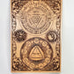Alchemy symbols board laser engraved on wood ,occult sign ,Gothic alchemical Kabbalistic symbols ,magik art ,8.6 inch, Kabbalah art
