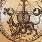 Alchemy symbols board engraved on wood, occult sign, Gothic alchemical symbols, Kabbalistic symbols, magie art, 8.6 inch, Kabbalah art.