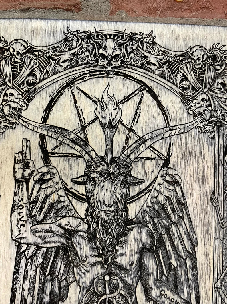 Satanic Witchcraft Occult, Baphomet Wall Painting