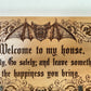 dracula home decor  engraved on wood welcome sign 