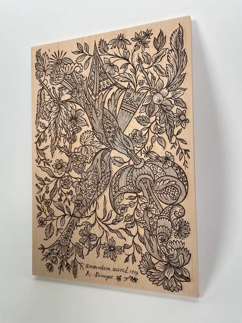 Alexander Senegat textile print engraved on wood, one of seven prints available by 18th century designer Alexander Senegat - Forgotten Engravings alexander-senegat-textile-print-engraved-on-w