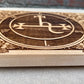 Lilith Sigil altar wooden Ritual Table, Altar Offering Table, Sigil of Lilith, Altar Table carved, witchy gift, engraved on wood, Divination.