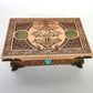 Original altar viking Yggdrasil and the nine realms viking box Tree of life, jewelry norse mythology box viking gift made of solid wood.