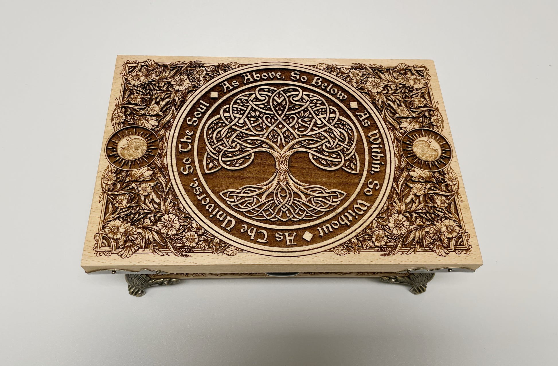 “As Above, So Below. As Within, So Without. As the Universe, So the Soul.” box