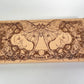 Luna Moth Wiccan altar table engraved with moon phases and Blessed Be handmade in Netherlands ships to USA

