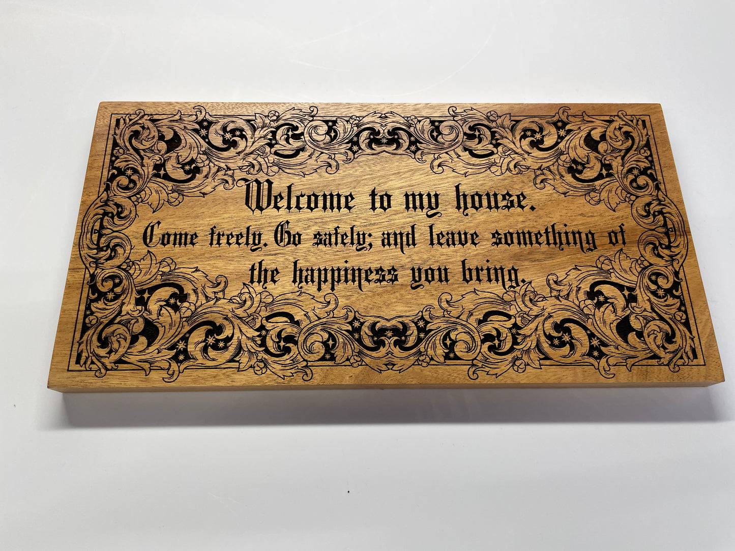 Bram Stoker Dracula decor Welcome sign Quote, Welcome to my house, housewarming gift Wood engraving , Bram Stokers Dracula art - Forgotten Engravings