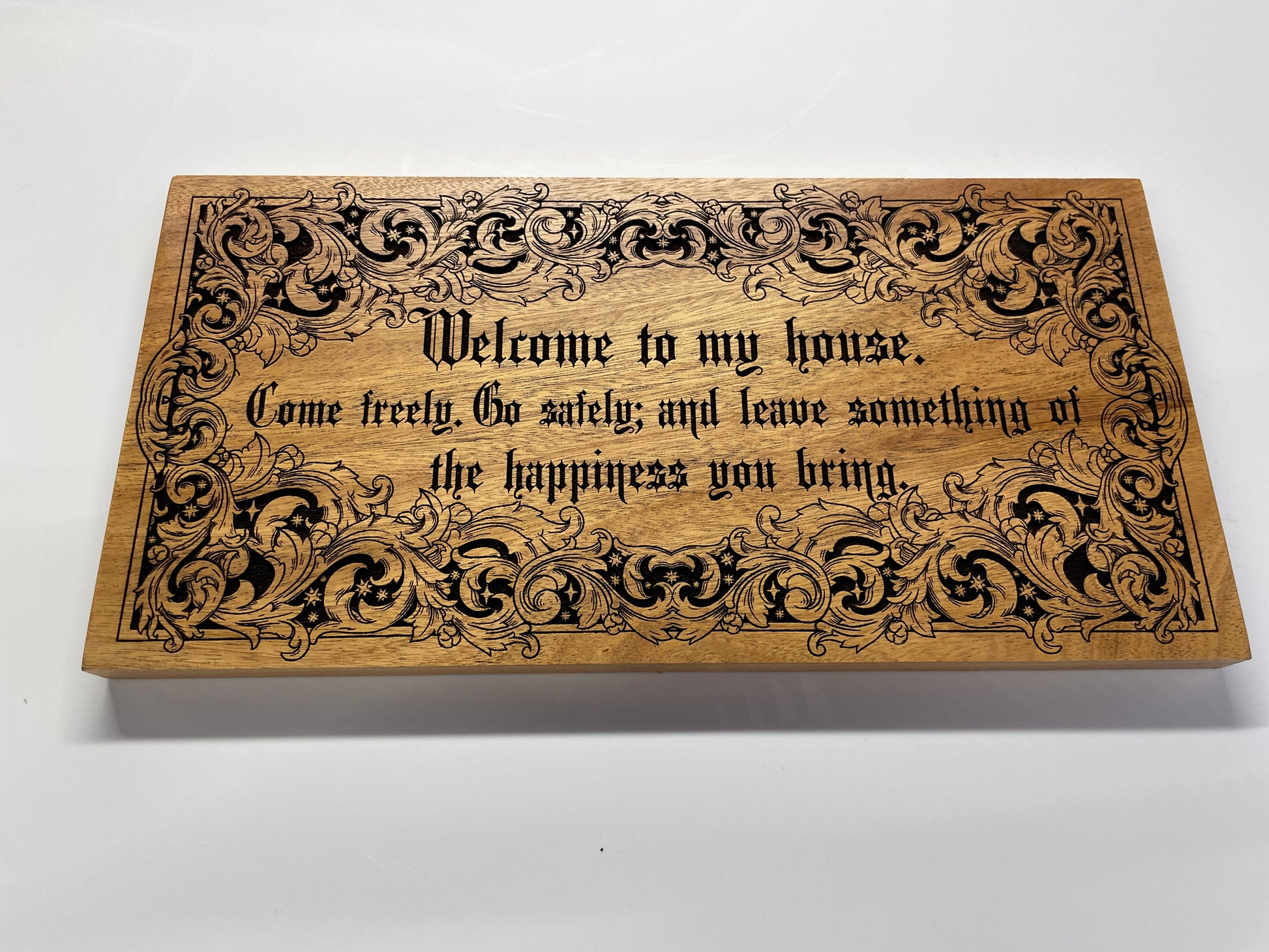 Bram Stoker Dracula decor Welcome sign Quote, Welcome to my house, housewarming gift Wood engraving , Bram Stokers Dracula art - Forgotten Engravings