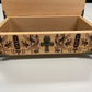 Interior of Egyptian tarot storage box for cards crystals jewelry and sacred tools
