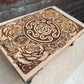 Hecate altar box engraved on solid wood handmade Netherlands ships to USA
