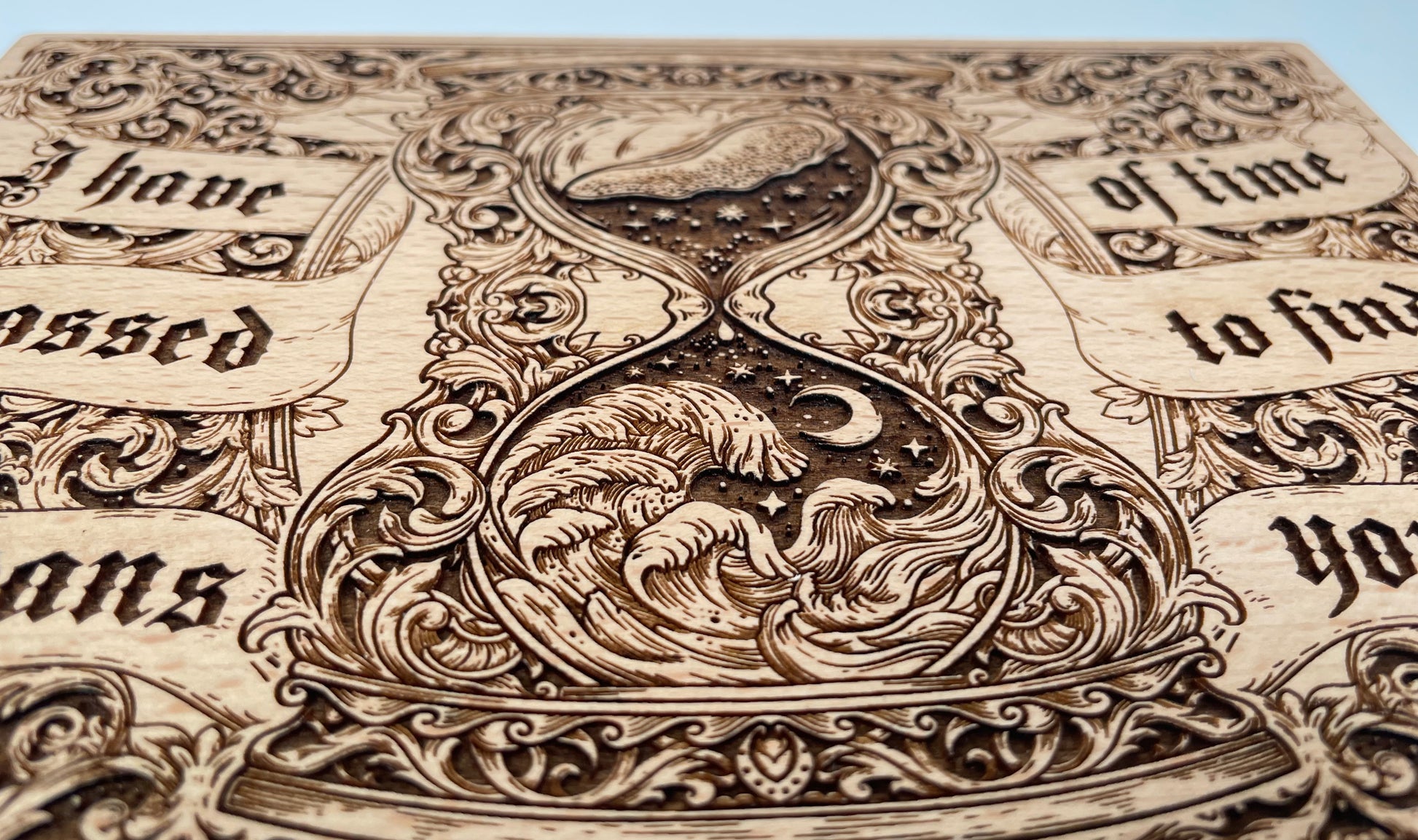 Bram Stoker Dracula Quote Box – Wooden Engraved Box “I Have Crossed Oceans of Time to Find You” - Forgotten Engravings