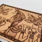Egyptian Tarot Box with Anubis – Handmade Engraved Wooden Tarot Deck Storage Chest
