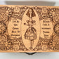 Alice in Wonderland gift Wooden Jewelry Box ,Decor Tarot Holder Deck Box Engraved Wooden for Crystals Lewis Carroll Wonderland Gifts