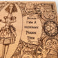 Alice in Wonderland gift Wooden Jewelry Box ,Decor Tarot Holder Deck Box Engraved Wooden for Crystals Lewis Carroll Wonderland Gifts