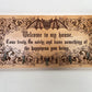 Dracula Quote Welcome Key Holder – “Welcome to My House” Engraved Wooden Wall Sign