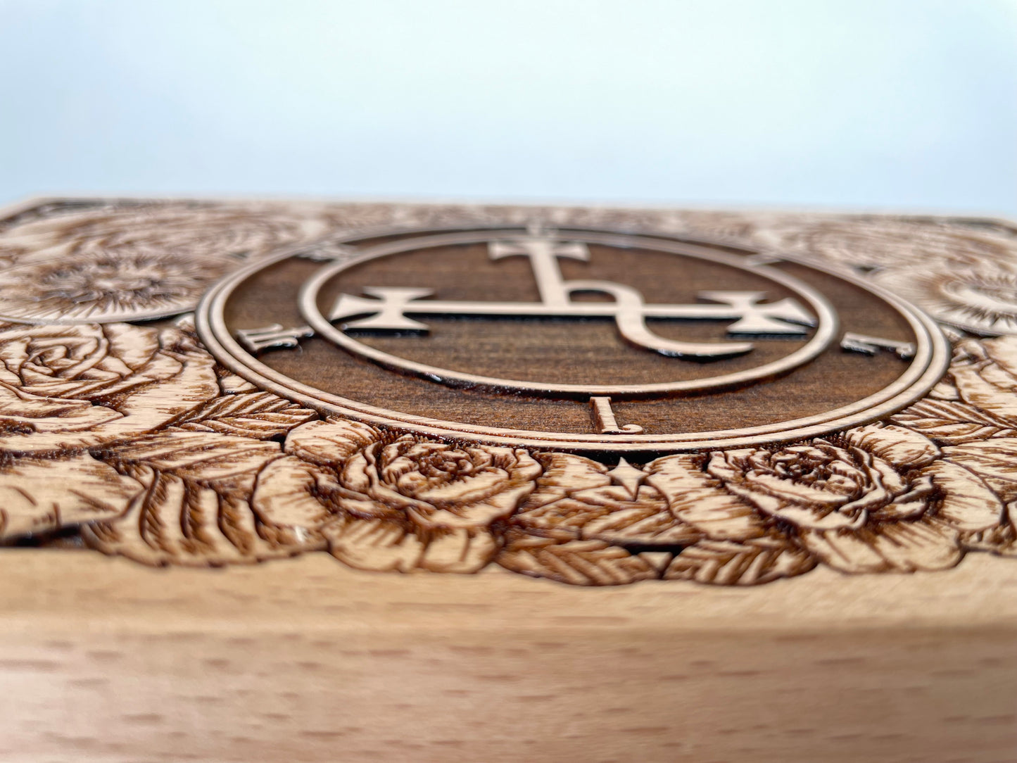 Lilith Sigil Altar Box – Engraved Wooden Ritual Storage for Witchcraft & Occult Practice