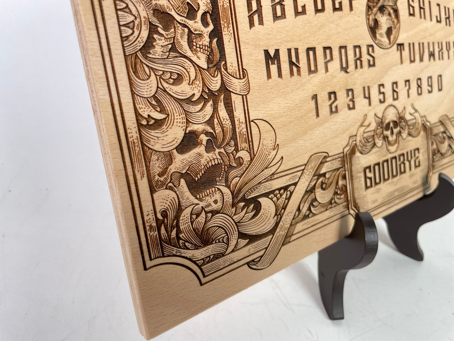 Baphomet Ouija Board – Gothic Wooden Spirit Board Engraved for Divination & Occult Altar Use - Forgotten Engravings