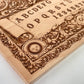 Ouija Board with Demons and Skulls – Engraved Wooden Spirit Board with Planchette