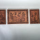 Danse Macabre Mahogany Wall Art – Medieval Dance of Death Triptych Engraved Wood Decor