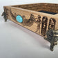 Egyptian Hieroglyph Solid Oak Valet Tray – Tarot & Altar Decor Handmade Gift