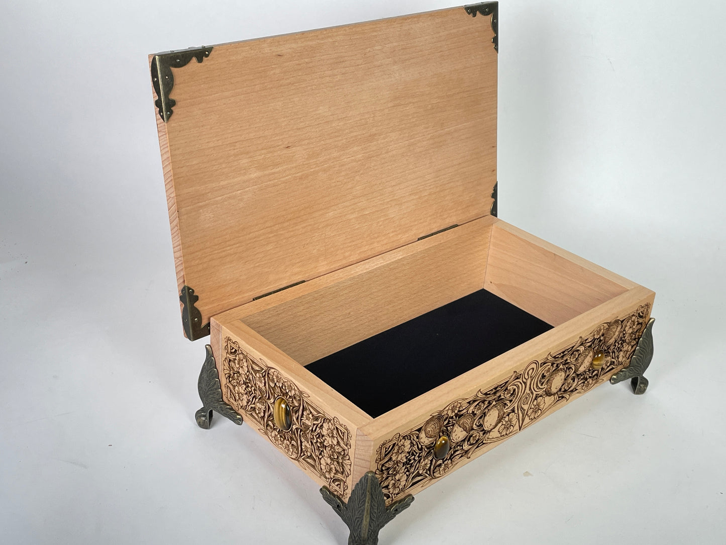 Wheel of the Year Wiccan Altar Table with Storage – Wooden Pagan Altar & Tarot Organizer