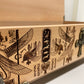 Egyptian Tarot Box – Wooden Deck Holder Engraved with Book of the Dead & Anubis Symbolism