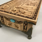 Egyptian Tarot Box – Wooden Deck Holder Engraved with Book of the Dead & Anubis Symbolism