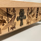 Egyptian Tarot Box – Wooden Deck Holder Engraved with Book of the Dead & Anubis Symbolism