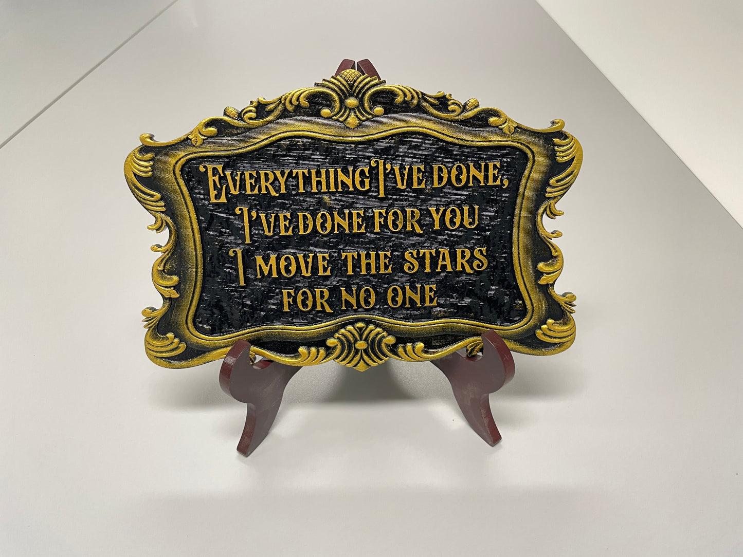 Labyrinth movie quote acrylic wall art sign engraved with Everything I’ve Done David Bowie fan décor
