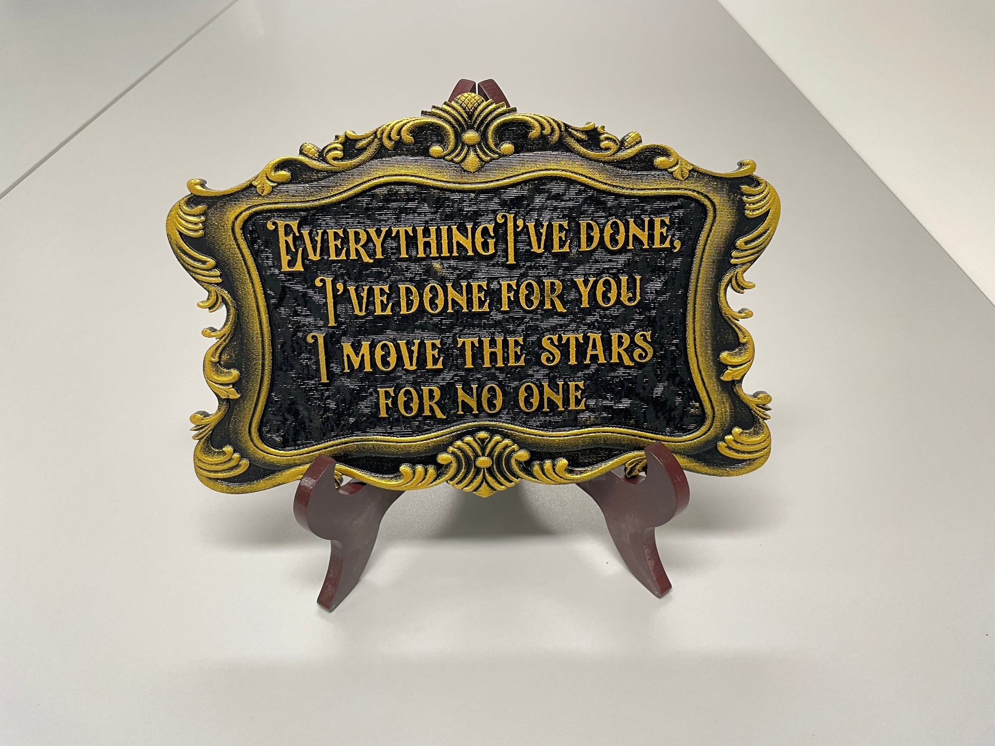 Labyrinth movie quote acrylic wall art sign engraved with Everything I’ve Done David Bowie fan décor
