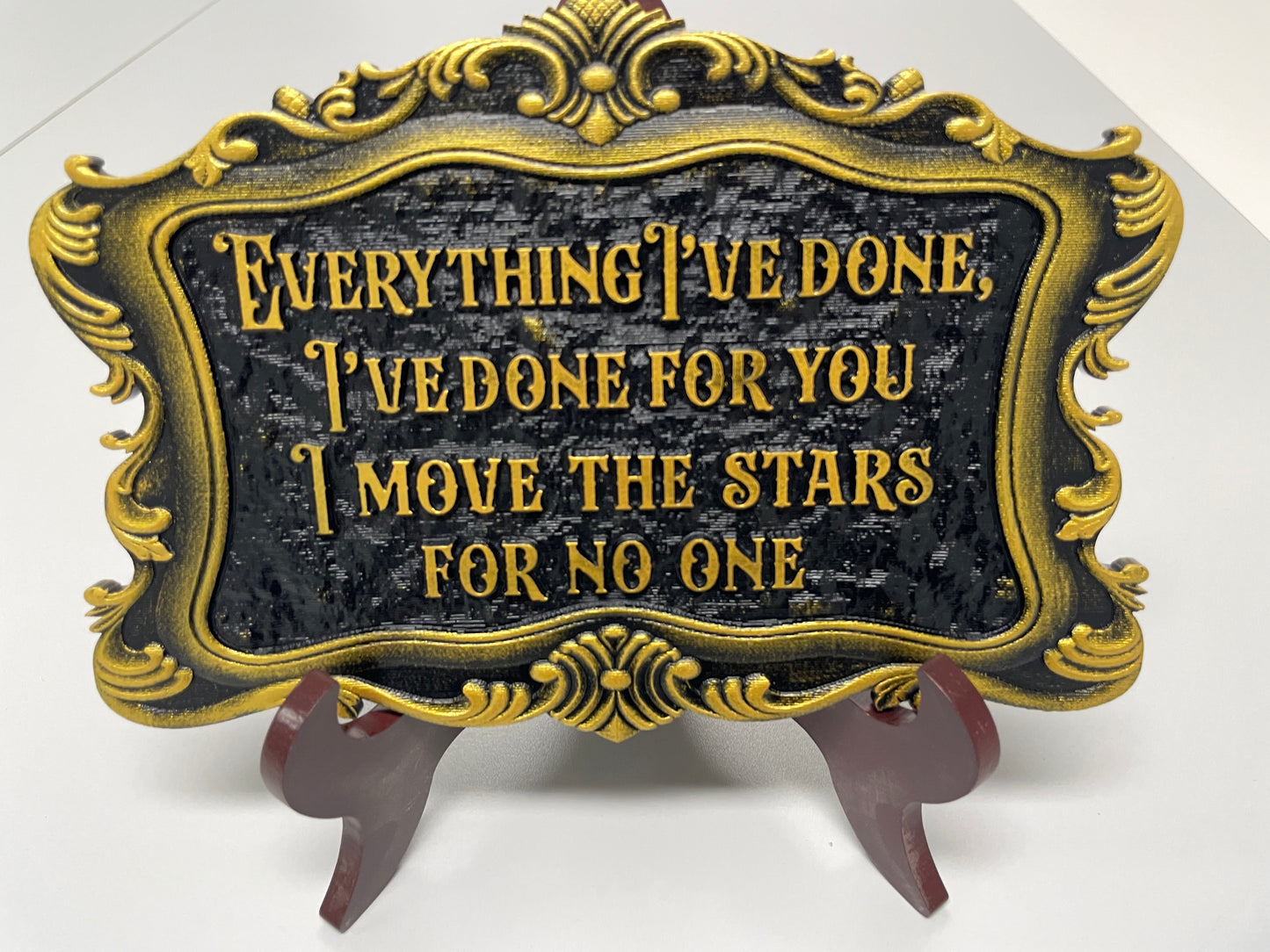 Labyrinth Quote sign wall decor "Everything I've done...." , David Bowie Acrylic carving movie fan art.