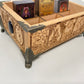 Tarot & Oracle Deck Organizer – 12-Slot Solid Wood Multiple Deck Storage Box with Major Arcana Engraving