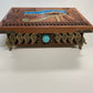 Eye of Horus Egyptian Tarot Box – Mahogany Wood Hand-Painted Oracle Deck Holder