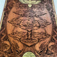 Yggdrasil Nine Realms  – Mahogany & Gold Hand-Painted Tree of Life Norse Mythology Art