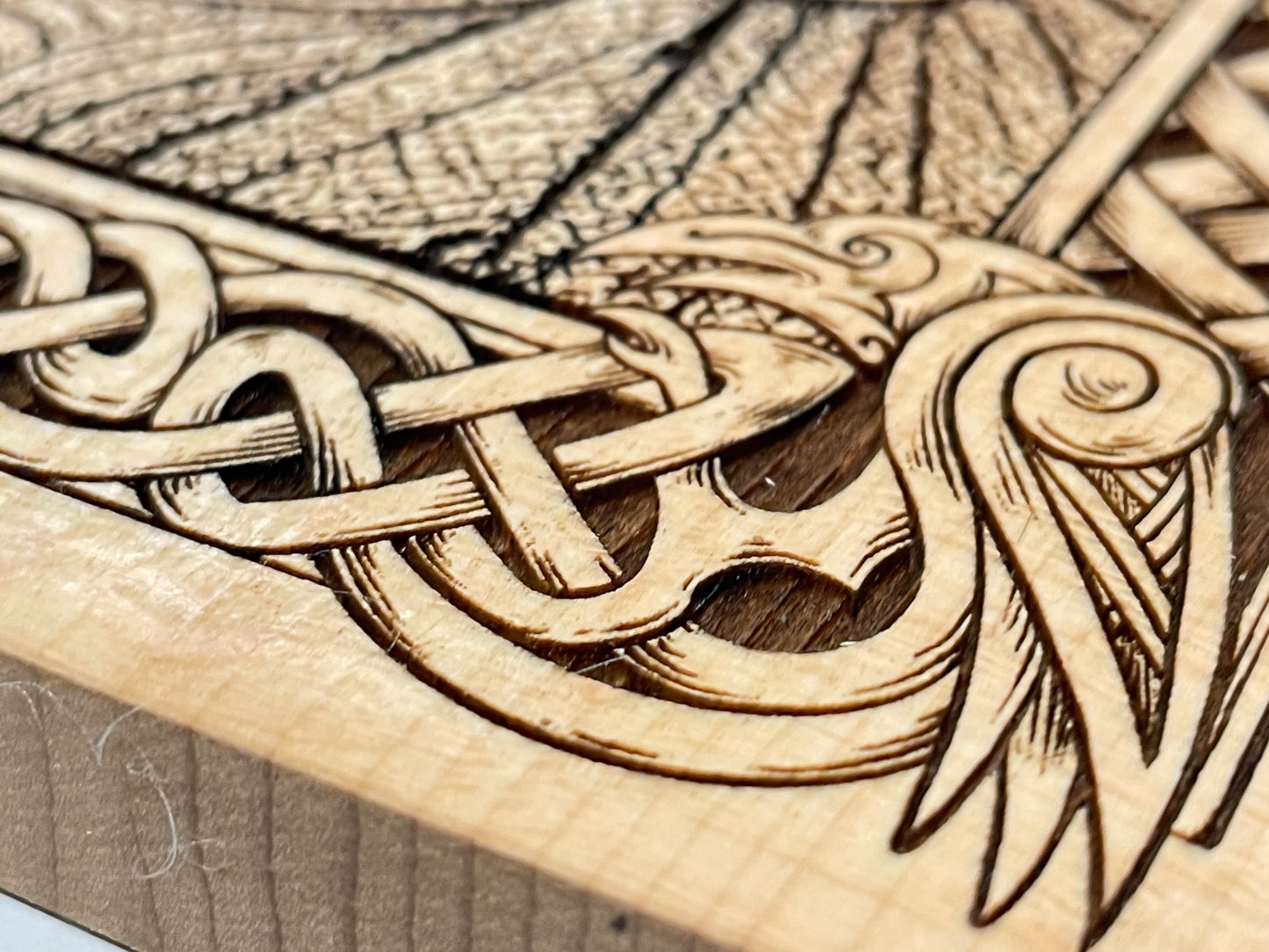 Odin Norse Mythology Wall Art – Allfather Viking God Engraved Wooden Wall Hanging Pagan Altar Decor - Forgotten Engravings