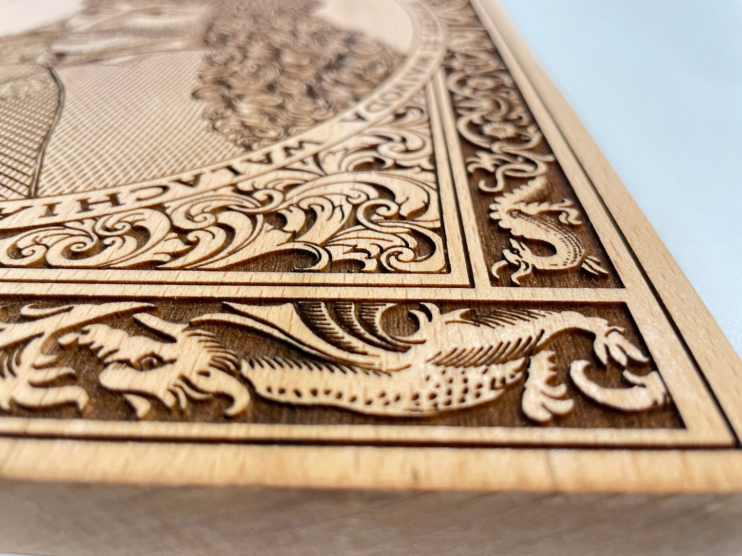 Vlad the Impaler Wood Wall Art – Engraved  Wood Gothic Medieval Portrait