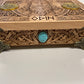 Norse mythology inspired Odin engraved wooden jewelry and tarot box
