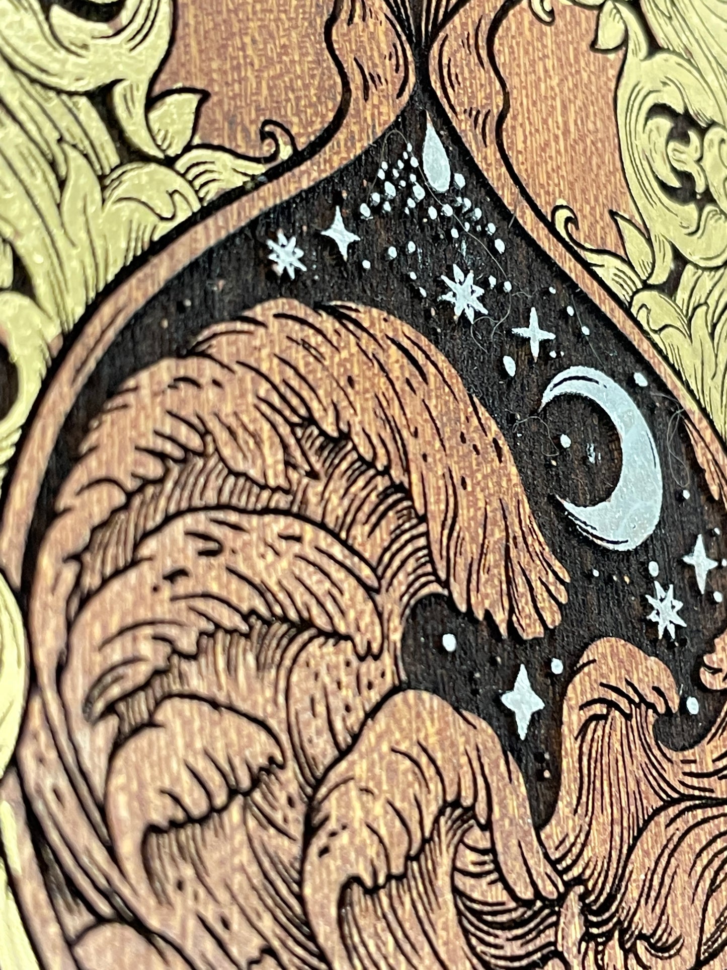 Labyrinth Movie Wall Art – Solid Mahogany Engraved Quote “It’s Only Forever — Not Long at All”