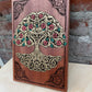Sacred Tree of Life Yggdrasil engraved mahogany wall art handmade mythology decor