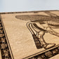 Handcrafted Anunnaki Lamassu wall art solid wood ancient mythology decor
