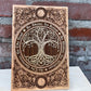 Wiccan Tree of Life Wall Art – Solid Wood Engraved “As Above, So Below” Sacred Decor - Forgotten Engravings