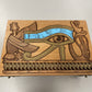 Eye of Horus Egyptian Altar Tarot Box –  Wooden  Oracle Deck Holder Hand-Painted - Forgotten Engravings