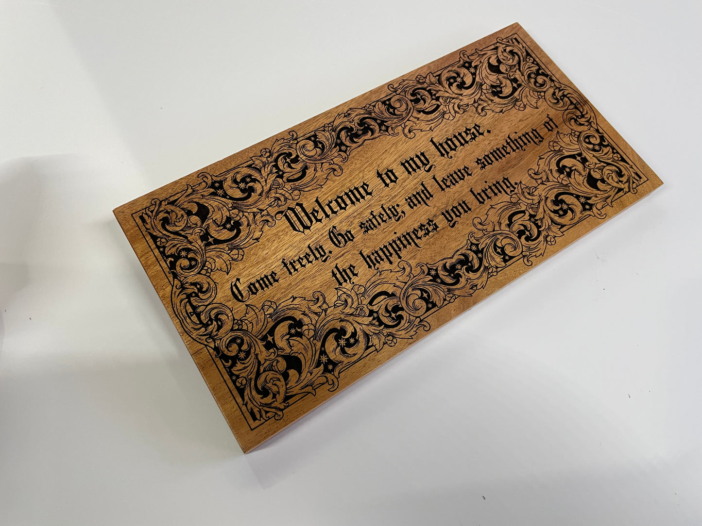 Bram Stoker Dracula decor Welcome sign Quote, Welcome to my house, housewarming gift Wood engraving , Bram Stokers Dracula art - Forgotten Engravings