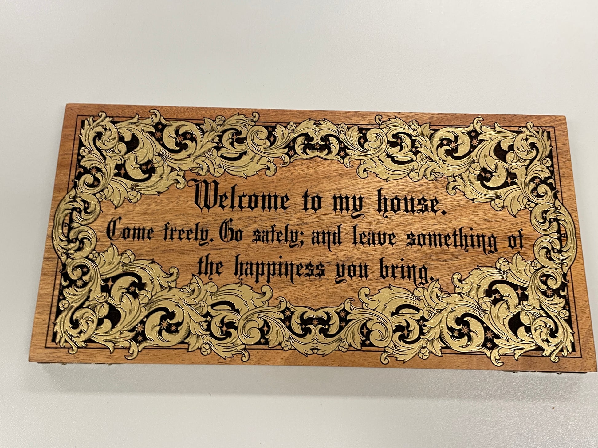 Bram Stoker Dracula decor Welcome sign Quote, Welcome to my house, housewarming gift Wood engraving , Bram Stokers Dracula art - Forgotten Engravings