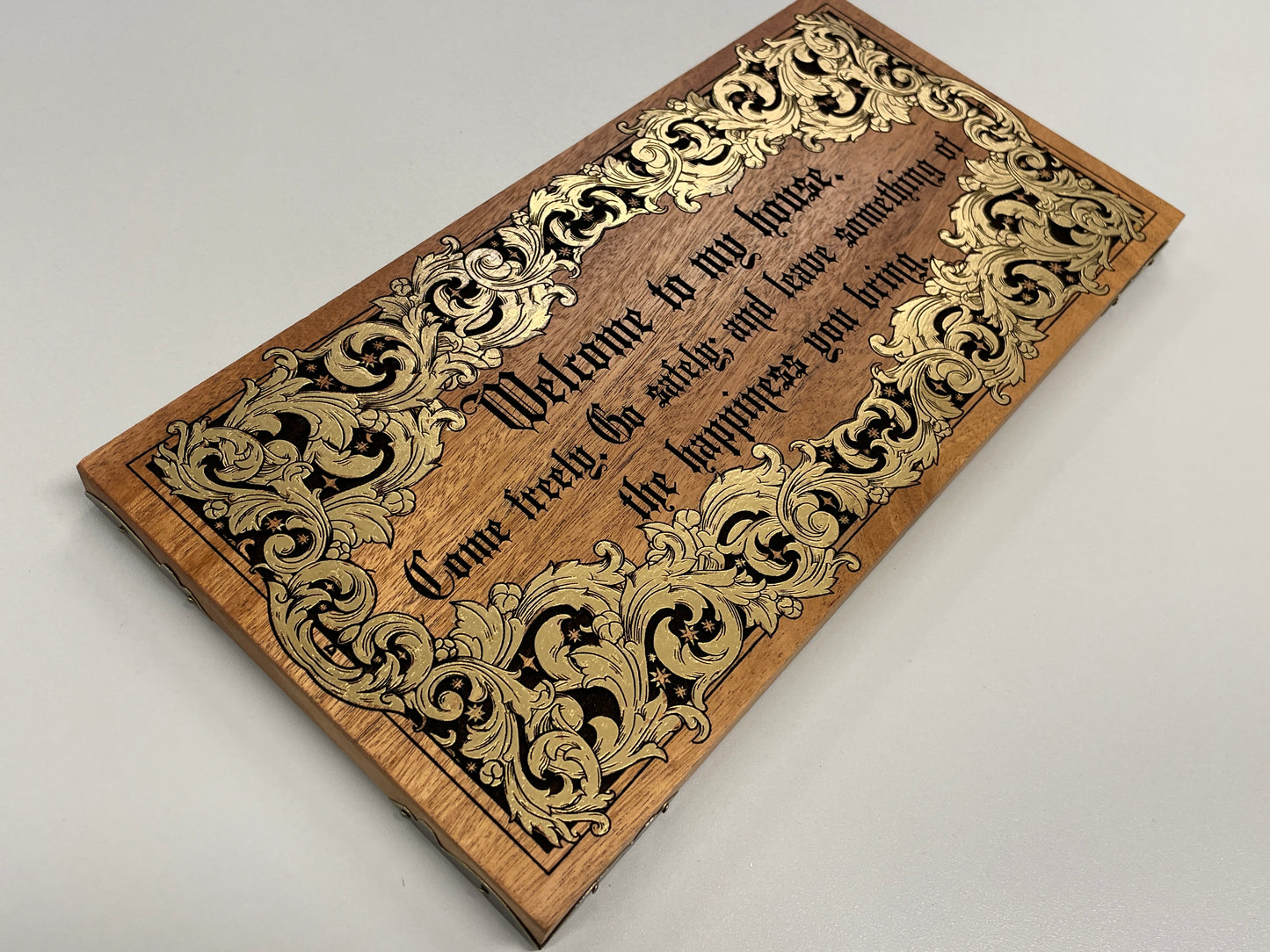 Bram Stoker Dracula decor Welcome sign Quote, Welcome to my house, housewarming gift Wood engraving , Bram Stokers Dracula art - Forgotten Engravings