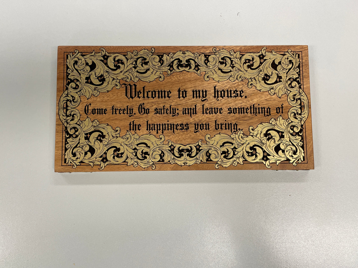 Bram Stoker Dracula decor Welcome sign Quote, Welcome to my house, housewarming gift Wood engraving , Bram Stokers Dracula art - Forgotten Engravings