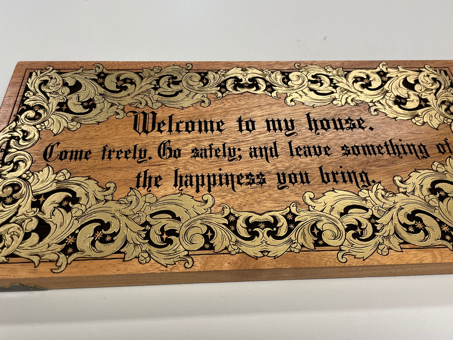 Bram Stoker Dracula decor Welcome sign Quote, Welcome to my house, housewarming gift Wood engraving , Bram Stokers Dracula art - Forgotten Engravings