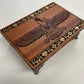 Ahura Mazda Zoroastrian Altar Box – Mahogany Ritual Storage Chest with Sacred Fire & Faravahar Engraving - Forgotten Engravings