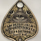 spirit board planchette wall decor engraved wooden ouija board alphabet numbers mystical occult wall art