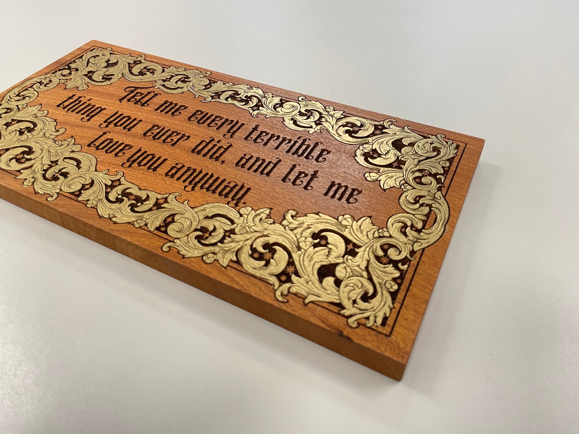 Edgar Allan Poe love Quote Wood Wall Art – Gothic Romantic Engraved hand painted Wood Sign - Forgotten Engravings